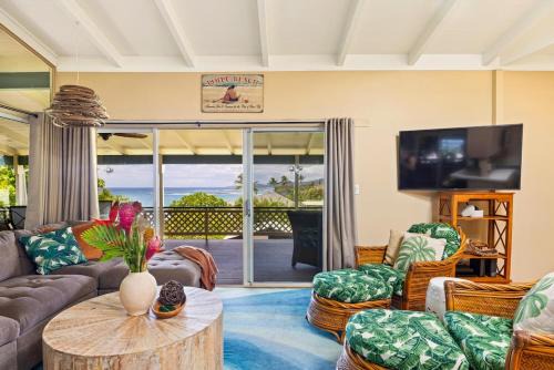 Ocean View Cottage Wlk To Poipu & Brenneckes Beach